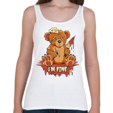 PRINTFASHION Maci jól vagyok, I am fine - Női atléta - Fehér