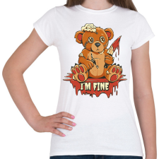 PRINTFASHION Maci jól vagyok, I am fine - Női póló - Fehér női póló