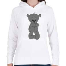 PRINTFASHION Maci - Női kapucnis pulóver - Fehér