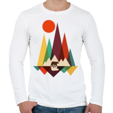 PRINTFASHION macika - Férfi hosszú ujjú póló - Fehér