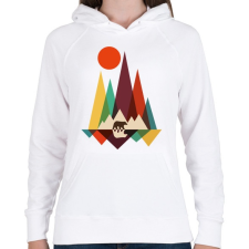 PRINTFASHION macika - Női kapucnis pulóver - Fehér női pulóver, kardigán