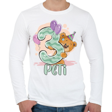 PRINTFASHION Macis szülinap - Névvel, számmal - Férfi hosszú ujjú póló - Fehér férfi póló