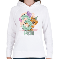 PRINTFASHION Macis szülinap - Névvel, számmal - Női kapucnis pulóver - Fehér