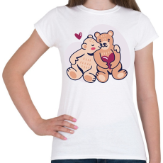 PRINTFASHION Mackó Love - Női póló - Fehér