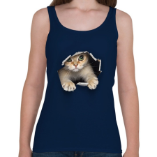 PRINTFASHION macsek macska - Női atléta - Sötétkék női trikó