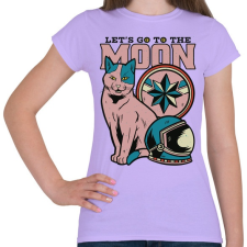 PRINTFASHION Macska a Holdra indul - Női póló - Viola női póló