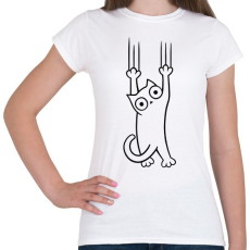 PRINTFASHION Macska a pácban! - Női póló - Fehér