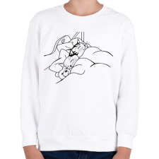 PRINTFASHION Macska-álom - Gyerek pulóver - Fehér gyerek pulóver, kardigán