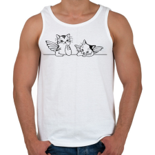 PRINTFASHION Macska-angyalok - Férfi atléta - Fehér atléta, trikó