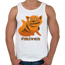 PRINTFASHION Macska antiszociális - #mivan_Rajztábla 1 - Férfi atléta - Fehér atléta, trikó