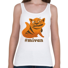 PRINTFASHION Macska antiszociális - #mivan_Rajztábla 1 - Női atléta - Fehér