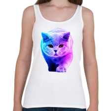 PRINTFASHION Macska art - Női atléta - Fehér női trikó