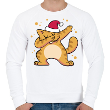 PRINTFASHION Macska dab - Férfi pulóver - Fehér férfi pulóver, kardigán