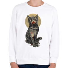 PRINTFASHION Macska-egér - Gyerek pulóver - Fehér