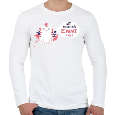 PRINTFASHION Macska - enni adj ! - Férfi hosszú ujjú póló - Fehér férfi póló