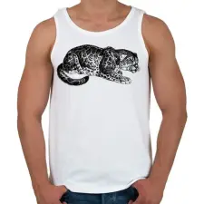 PRINTFASHION Macska - Férfi atléta - Fehér atléta, trikó