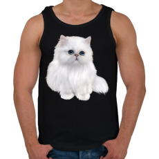 PRINTFASHION Macska  - Férfi atléta - Fekete