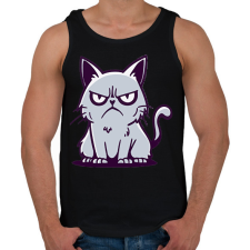 PRINTFASHION Macska  - Férfi atléta - Fekete atléta, trikó