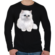 PRINTFASHION Macska  - Férfi hosszú ujjú póló - Fekete férfi póló