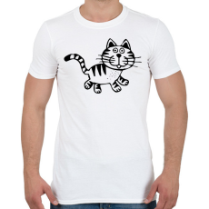 PRINTFASHION Macska - Férfi póló - Fehér