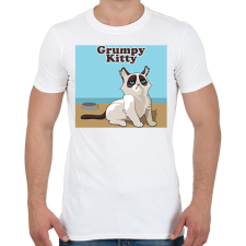 PRINTFASHION Macska - Férfi póló - Fehér férfi póló