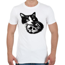 PRINTFASHION Macska - Férfi póló - Fehér férfi póló