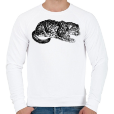 PRINTFASHION Macska - Férfi pulóver - Fehér férfi pulóver, kardigán