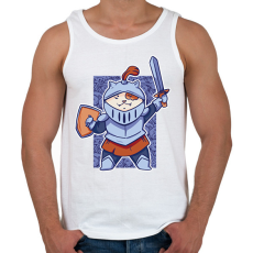 PRINTFASHION Macska lovag - Férfi atléta - Fehér