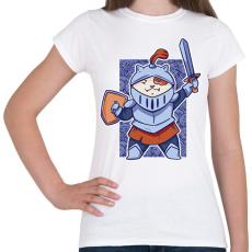 PRINTFASHION Macska lovag - Női póló - Fehér
