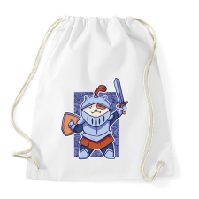 PRINTFASHION Macska lovag - Sportzsák, Tornazsák - Fehér tornazsák