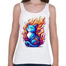 PRINTFASHION Macska - Női atléta - Fehér