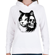 PRINTFASHION Macska  - Női kapucnis pulóver - Fehér