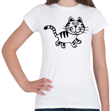 PRINTFASHION Macska - Női póló - Fehér