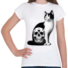 PRINTFASHION Macska - Női póló - Fehér