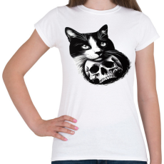 PRINTFASHION Macska - Női póló - Fehér