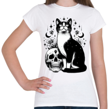 PRINTFASHION Macska - Női póló - Fehér női póló