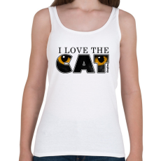 PRINTFASHION Macska sárga szemekkel világos színű termékekre - Női atléta - Fehér