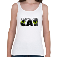 PRINTFASHION Macska zöld szemekkel világos színű termékekre - Női atléta - Fehér női trikó