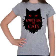 PRINTFASHION Macskák anyja - Női póló - Sport szürke női póló