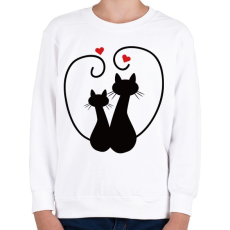 PRINTFASHION Macskák  - Gyerek pulóver - Fehér