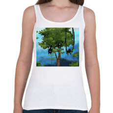 PRINTFASHION macskák - Női atléta - Fehér