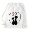 PRINTFASHION Macskák  - Sportzsák, Tornazsák - Fehér