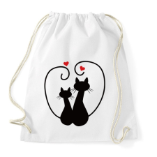 PRINTFASHION Macskák  - Sportzsák, Tornazsák - Fehér tornazsák