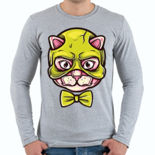 PRINTFASHION Macskamaszk - Férfi hosszú ujjú póló - Sport szürke férfi póló