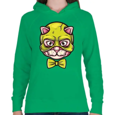 PRINTFASHION Macskamaszk - Női kapucnis pulóver - Zöld