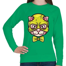 PRINTFASHION Macskamaszk - Női pulóver - Zöld