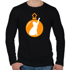 PRINTFASHION Macskás Fadísz - Férfi hosszú ujjú póló - Fekete