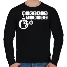 PRINTFASHION Macskás fadísz - Férfi pulóver - Fekete férfi pulóver, kardigán