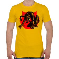 PRINTFASHION Macskaszörny - Férfi póló - Sárga férfi póló