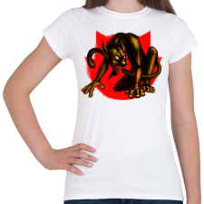 PRINTFASHION Macskaszörny - Női póló - Fehér női póló